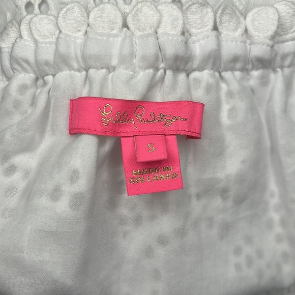 Lilly Pulitzer Laurenne Off-The-Shoulder Top Resort White Bouquet Size Small - Picture 10 of 10